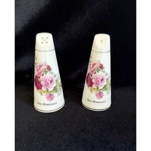 Royal Stuart England VTG BoneChina Salt & Pepper Shakers New Brunswick England